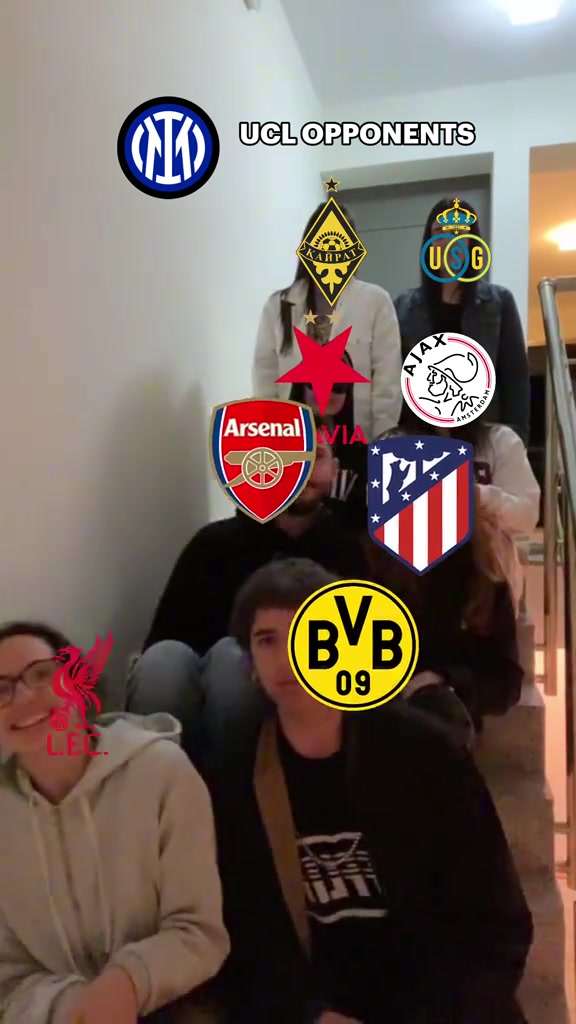 国米官推整活向本赛季的欧冠对手问好