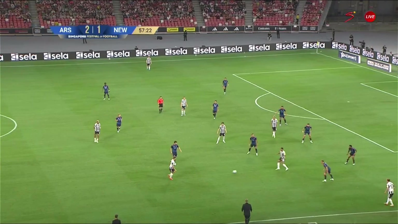 墨菲禁区外低射破门拉亚扑救不及纽卡2-2阿森纳