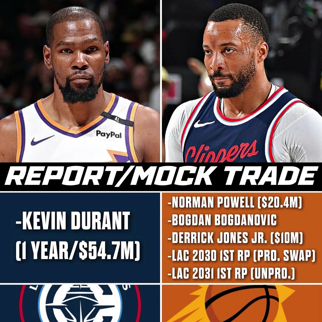 这也太炸裂了美媒模拟交易快船送出鲍威尔等3人换来杜兰特