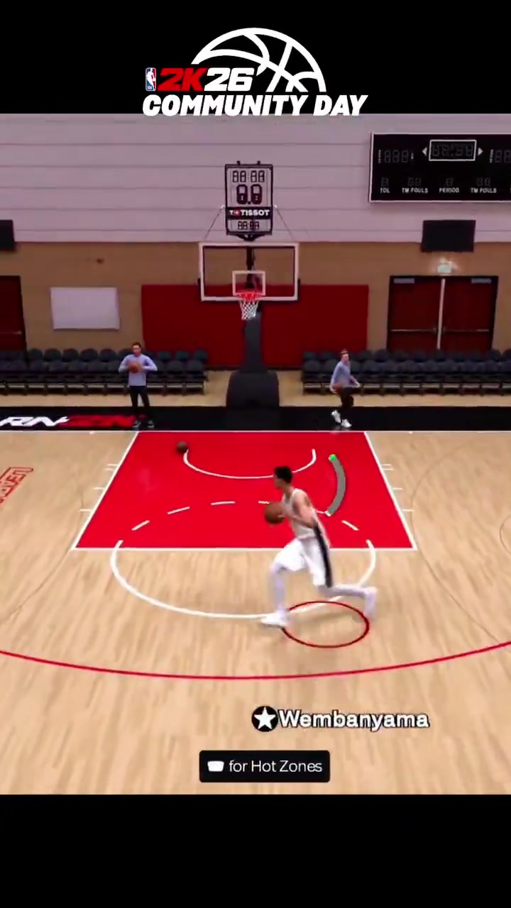 NBA 2K26里文班亚马这夸张的背身投篮这让人怎么防