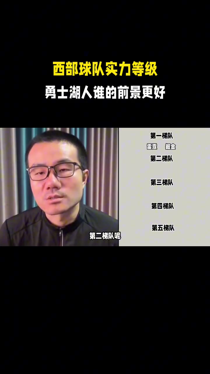 西部球队实力划分徐静雨雷霆掘金第1档湖人第3档勇士第4档