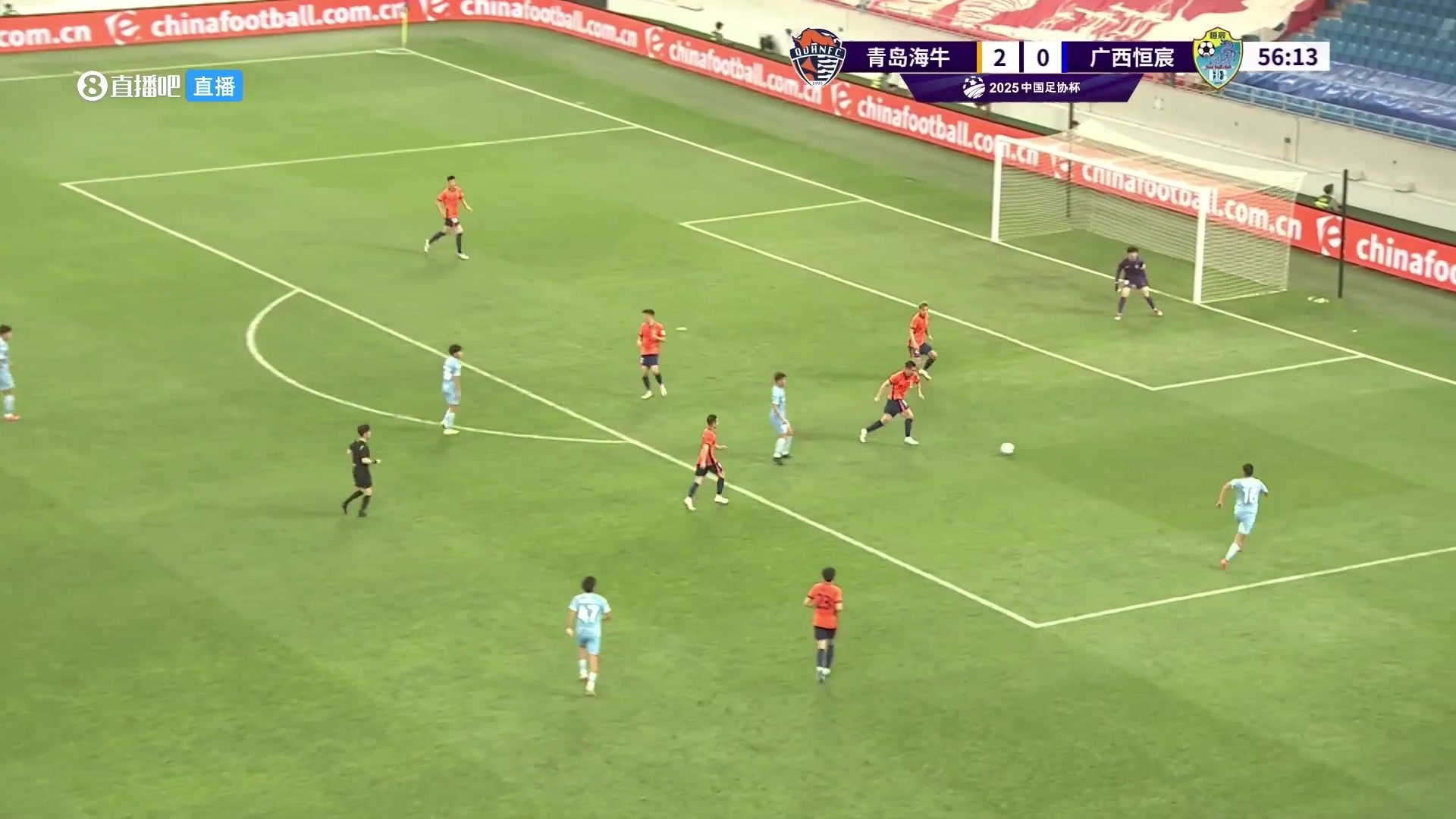 广西恒宸1-2扳回一球纪鑫龙门前劲射破门