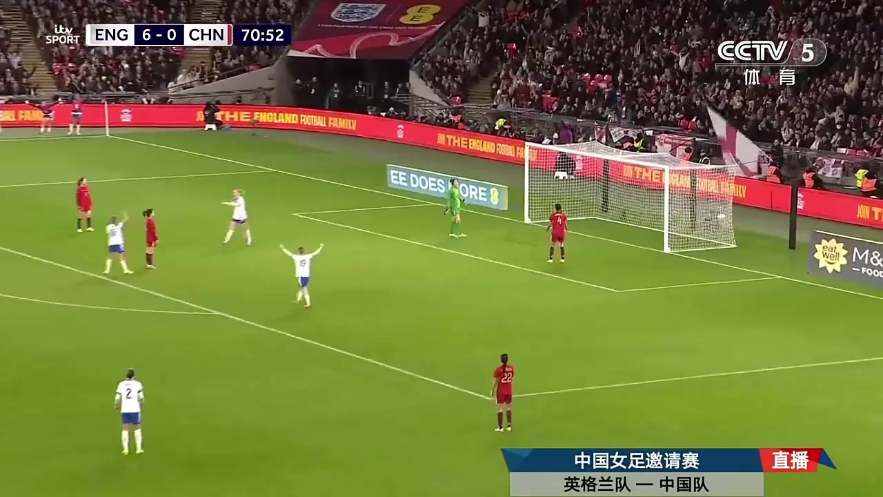 门将潘红艳出球失误图恩轻松破门英格兰7-0领先中国女足