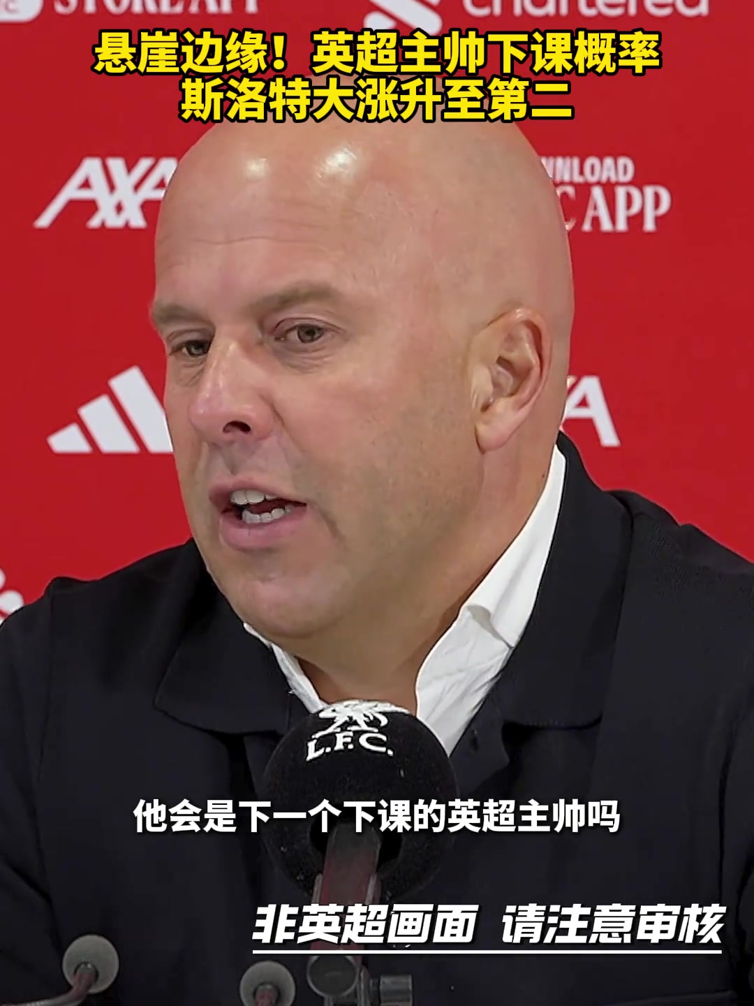 英超主帅下课赔率斯洛特升至次席阿莫林并列第6