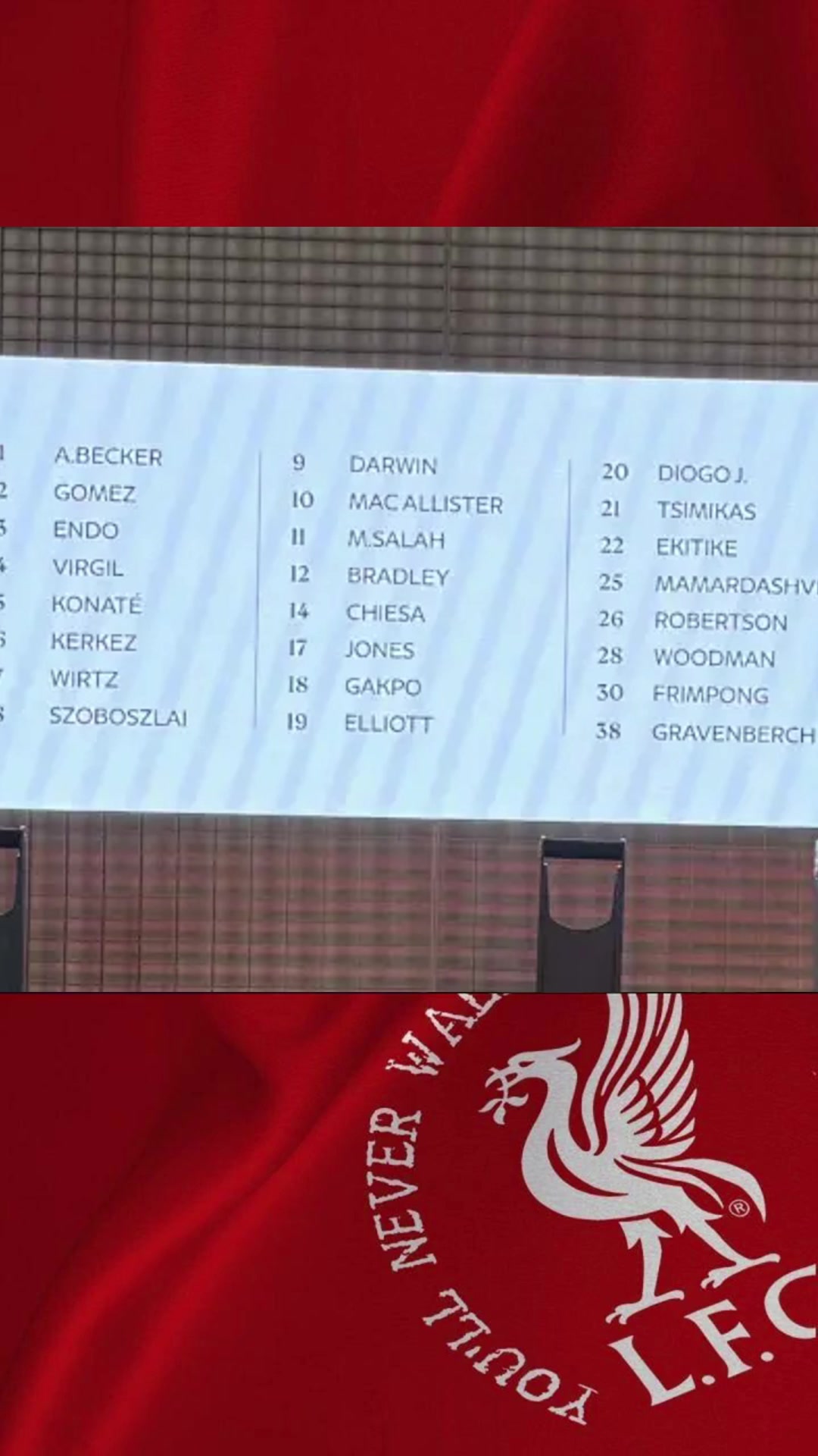 有情有义利物浦新赛季球队名单20号若塔在列