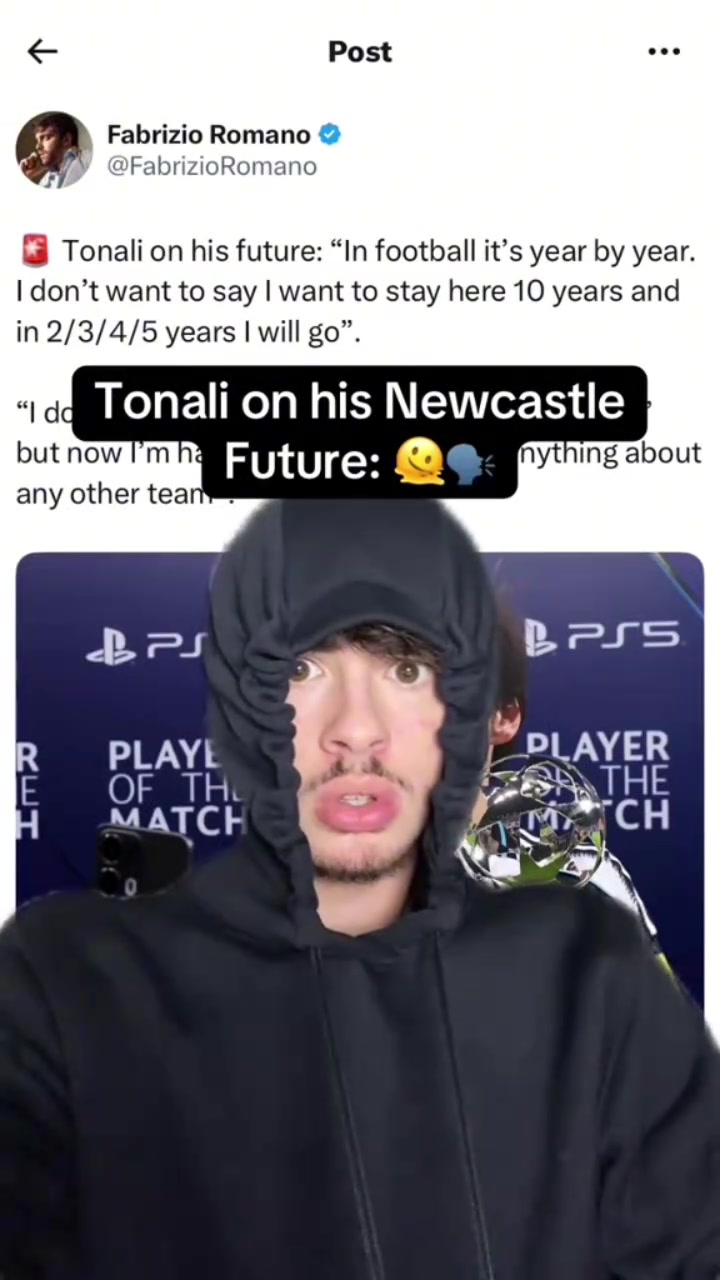 句句不离纽卡tv托纳利去更大的俱乐部也会祝福不像某人就行