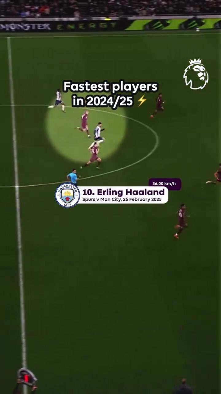 英超上赛季最快的10次冲刺范德文连续两个赛季荣膺第一