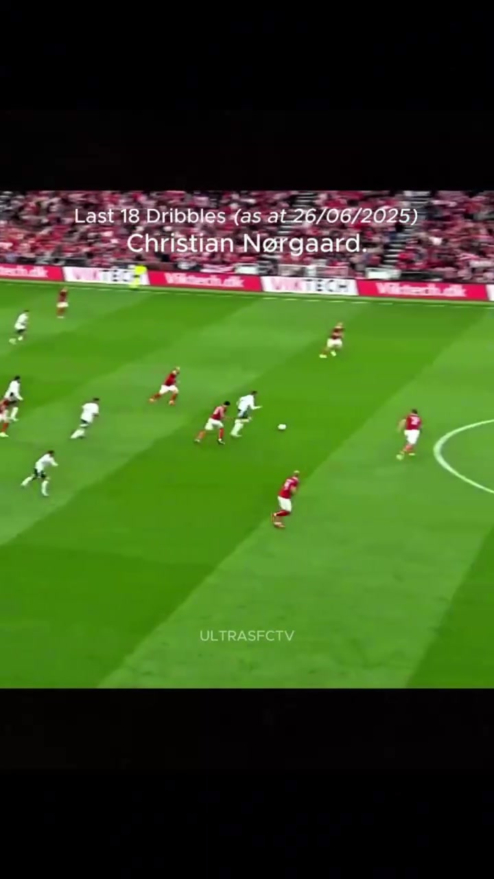 中场悍匪阿森纳中场新援诺尔高近18次盘带合集